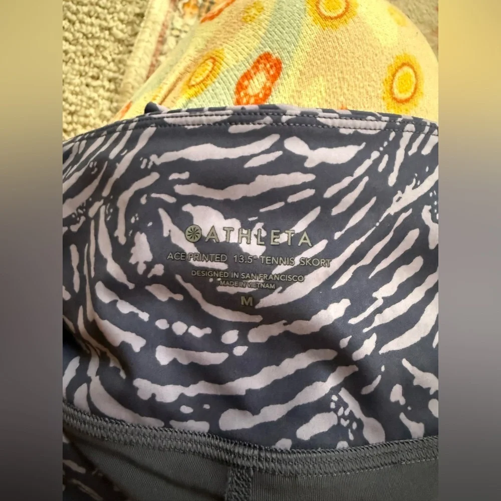 Athleta Purple Ace 13.5 Printed Stretchy Polyester Tennis Skort Plus Size Medium - Picture 4 of 6